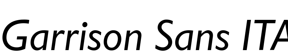 Garrison Sans ITALIC Font Download Free