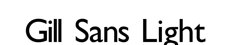 Gill Sans Light Yazı tipi ücretsiz indir