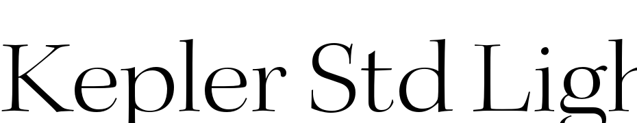 Kepler Std Light Extended Display Font Download Free