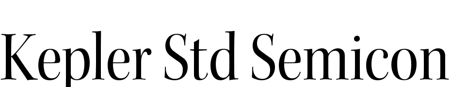 Kepler Std Semicondensed Display Font Download Free