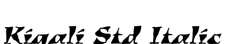 Kigali Std Italic Font Download Free