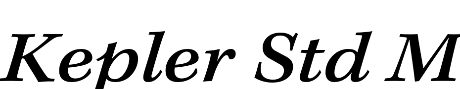 Kepler Std Medium Extended Italic Caption Font Download Free