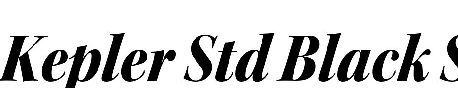 Kepler Std Black Semicondensed Italic Display Font Download Free