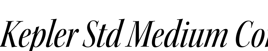 Kepler Std Medium Condensed Italic Display Fuente Descargar Gratis