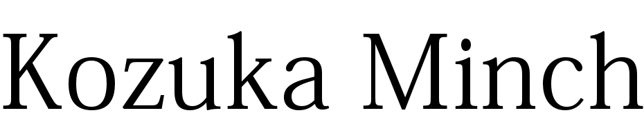 Kozuka Mincho Pro R Font Download Free