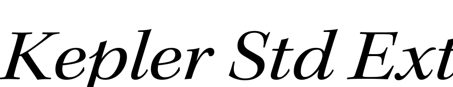 Kepler Std Extended Italic Subhead Font Download Free