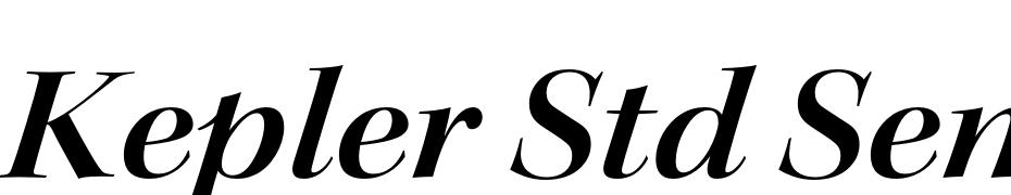 Kepler Std Semibold Extended Italic Display Font Download Free