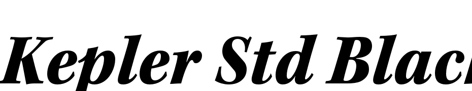 Kepler Std Black Semicondensed Italic Font Download Free