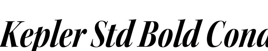 Kepler Std Bold Condensed Italic Display Font Download Free