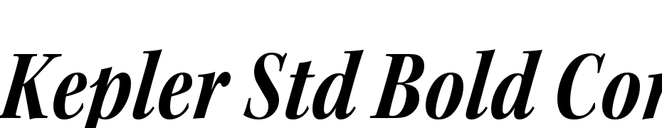 Kepler Std Bold Condensed Italic Subhead Font Download Free
