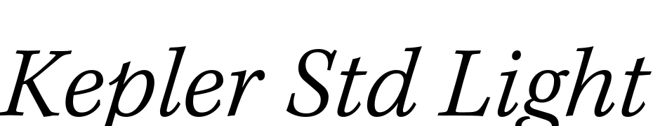 Kepler Std Light Italic Caption Yazı tipi ücretsiz indir