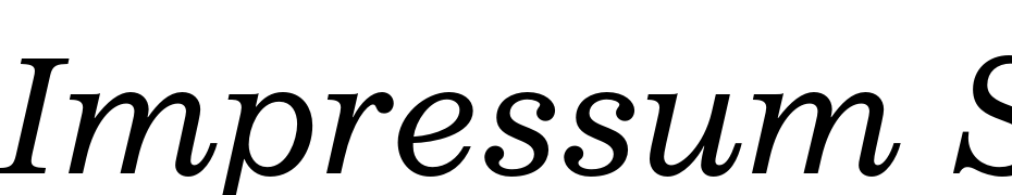 Impressum Std Italic Font Download Free