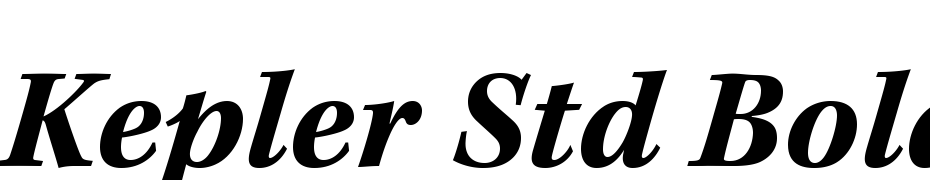Kepler Std Bold Italic Caption Font Download Free