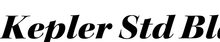 Kepler Std Black Extended Italic Display Font Download Free