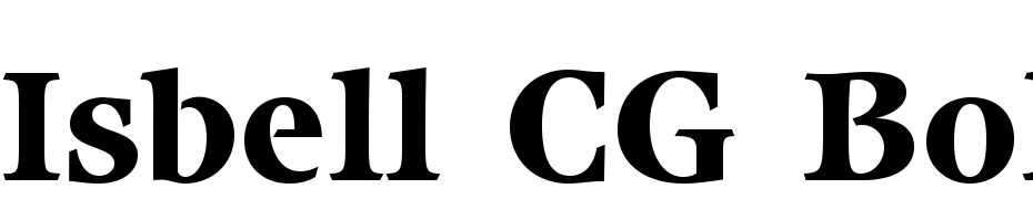 Isbell CG Bold Font Download Free