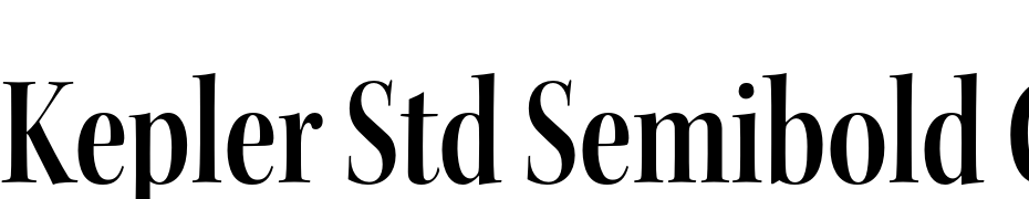 Kepler Std Semibold Condensed Display Font Download Free