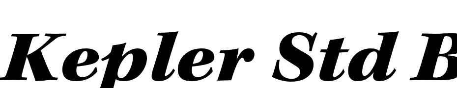 Kepler Std Black Extended Italic Font Download Free