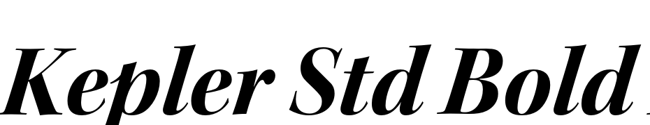 Kepler Std Bold Italic Display Font Download Free