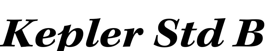 Kepler Std Bold Extended Italic Font Download Free