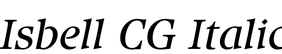 Isbell CG Italic Font Download Free