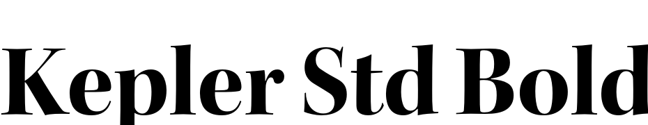 Kepler Std Bold Display Font Download Free