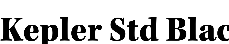Kepler Std Black Semicondensed Font Download Free