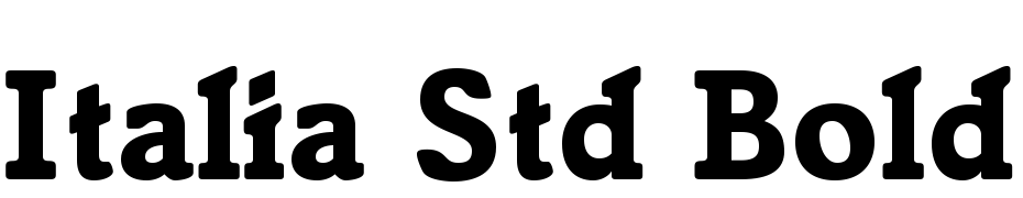 Italia Std Bold Font Download Free