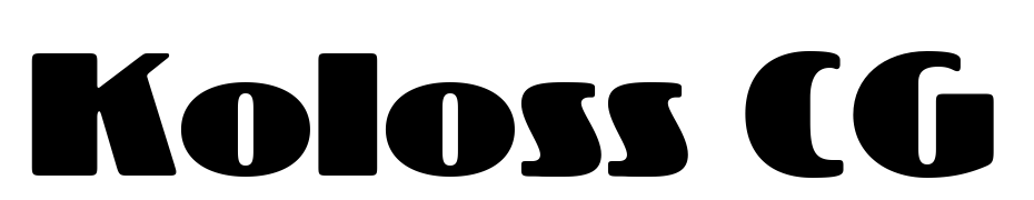 Koloss CG Font Download Free