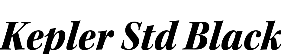 Kepler Std Black Semicondensed Italic Subhead Font Download Free