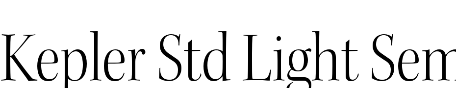 Kepler Std Light Semicondensed Display Font Download Free
