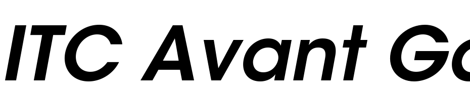 ITC Avant Garde Gothic Std Demi Oblique Font Download Free