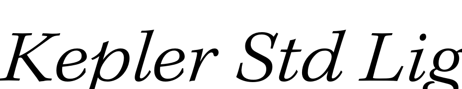 Kepler Std Light Extended Italic Font Download Free