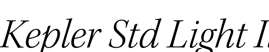 Kepler Std Light Italic Subhead Font Download Free
