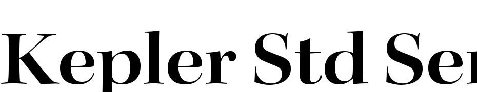 Kepler Std Semibold Extended Display Font Download Free