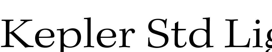 Kepler Std Light Extended Font Download Free