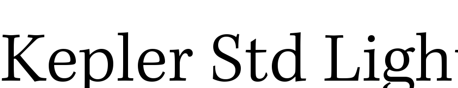 Kepler Std Light Caption Font Download Free