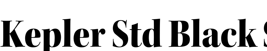 Kepler Std Black Semicondensed Display Font Download Free