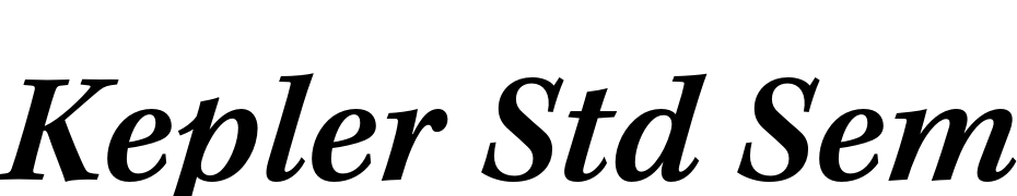 Kepler Std Semibold Italic Caption Font Download Free