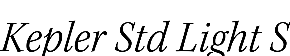 Kepler Std Light Semicondensed Italic Font Download Free