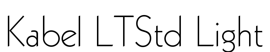 Kabel LT Std Light Font Download Free