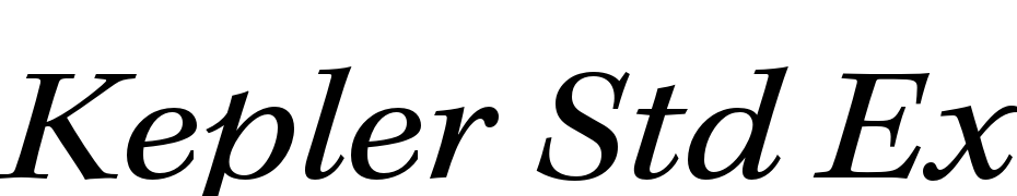 Kepler Std Extended Italic Font Download Free