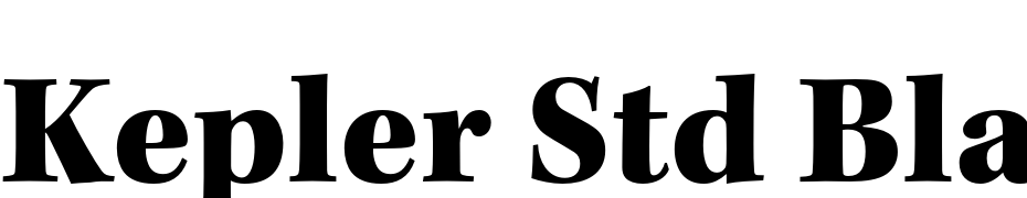 Kepler Std Black Font Download Free