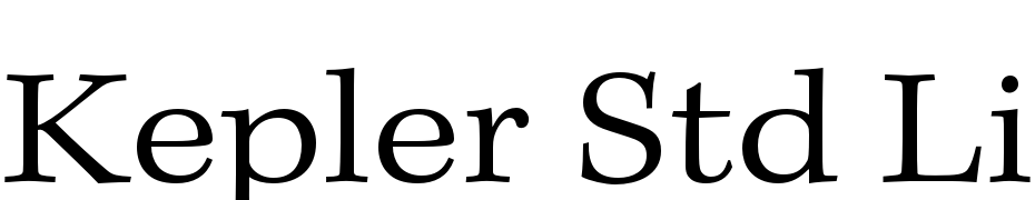 Kepler Std Light Extended Caption Font Download Free