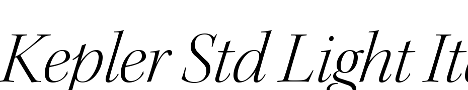 Kepler Std Light Italic Display Font Download Free