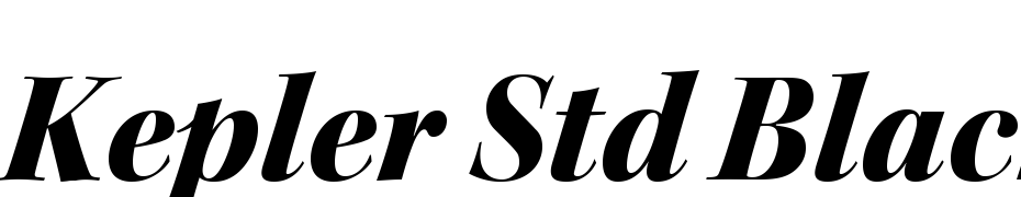 Kepler Std Black Italic Display Font Download Free