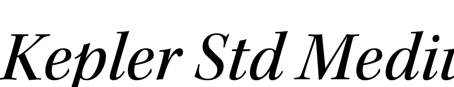 Kepler Std Medium Italic Subhead Font Download Free