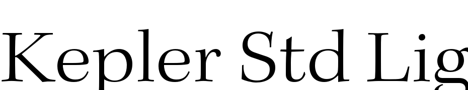 Kepler Std Light Extended Subhead Font Download Free