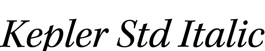 Kepler Std Italic Font Download Free
