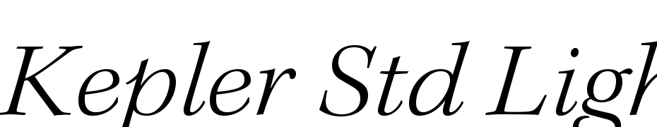 Kepler Std Light Extended Italic Subhead Font Download Free