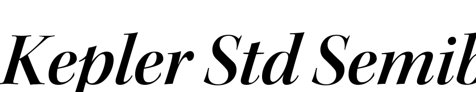 Kepler Std Semibold Italic Display Polices Telecharger